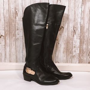 Black Leather Vince Camino Bedina Boots